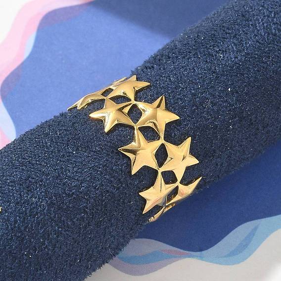 304 открытые манжеты из нержавеющей стали для женщин, звезда