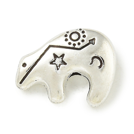 Сплавочные овальные бусины тибетского стиля , без кадмия и без свинца, цветной зуни