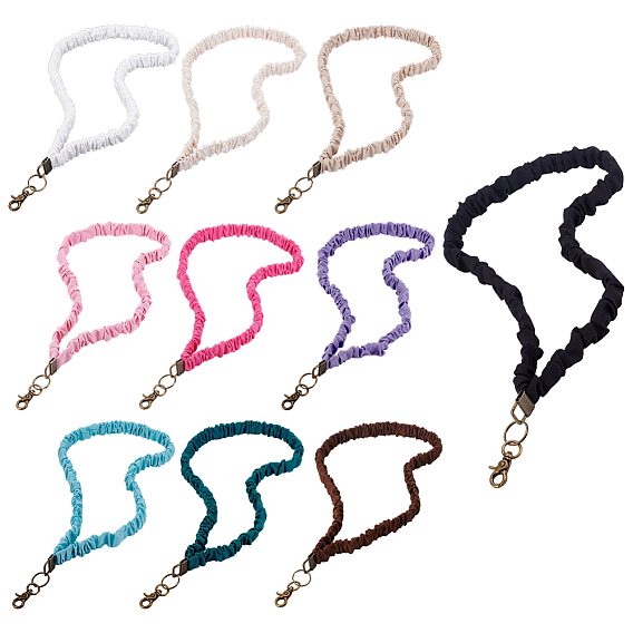 10 шт. 10 цвета полиэстеровые мобильные ремни, с застежками из железа и сплава, античная бронза