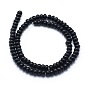 Synthetic Black Stone Beads Strands, Rondelle