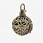 Brass Hollow Cage Pendants, For Chime Ball Pendant Necklace Making, Round