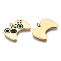 316 Surgical Stainless Steel Pendants, with Jump Rings and Enamel, Game Controller