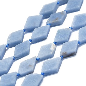 Natural Angelite Beads Strands, Rhombus