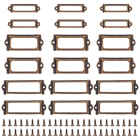 Nbeads 36 наборы 3 стили рамки метки железа, для аксессуаров ящика и шкатулки, прямоугольные