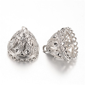 Сплав подвеска залог горный хрусталь настройки, кисточка крышка под залог, без кадмия и без свинца