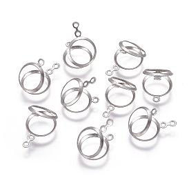 316 хирургическая подвеска из нержавеющей стали с кабошоном, настройки открытой спины, плоско-круглые