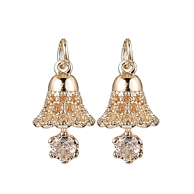 Латунные микро проложить кубического циркония подвески, с целью перехода в кольце, реальный 14 k позолоченный