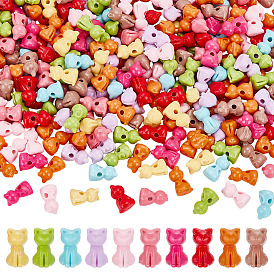 300 шт. непрозрачные акриловые бусины в виде котят, кошка