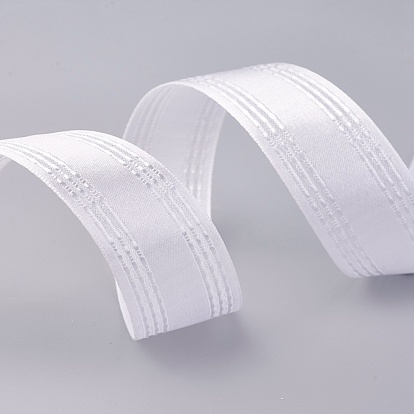 Single Face Polyester Satin Ribbon, with Texture Edge