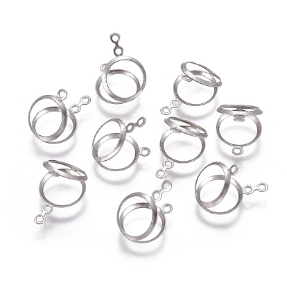 316 хирургическая подвеска из нержавеющей стали с кабошоном, настройки открытой спины, плоско-круглые