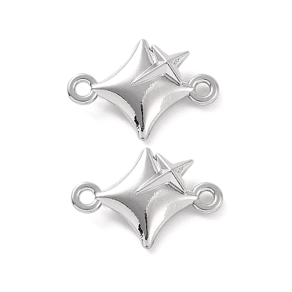 Rack Plating Alloy Connector Charms, Star Links