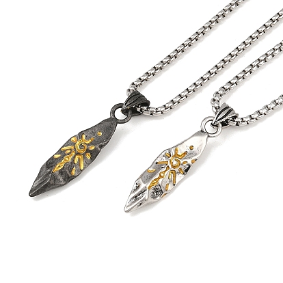 Ожерелья из сплава с подвеской в виде солнца и коробкой-цепочкой