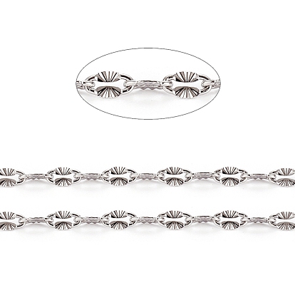 Ионное покрытие (ip) 304 текстурированные цепи из нержавеющей стали, кабельные цепи, пайки, с катушкой, Плоско-овальные