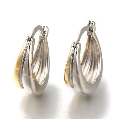 Латунные серьги обруча, долговечный, без кадмия и без свинца, кольцо