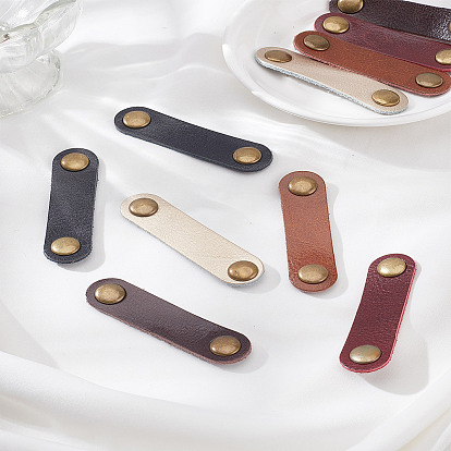 10Stück 5Farben Rindsleder Kabelbinder, Management-Kabelbinder, für USB-Kabel Kopfhörerkabel