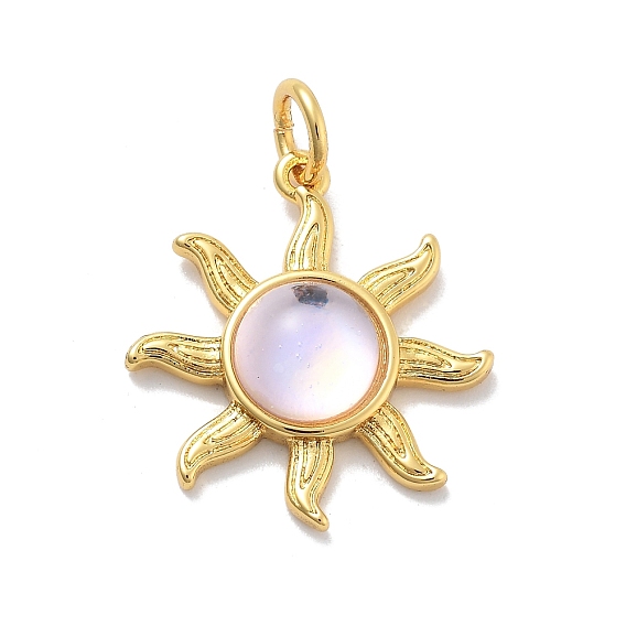 Латунные микро проложить кубического циркония подвески, без кадмия, без никеля и без свинца, солнечные чары, с целью перехода в кольце