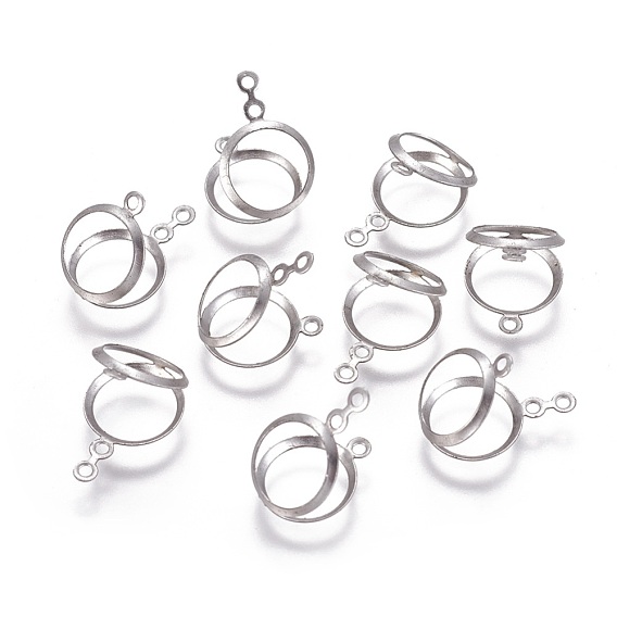 316 хирургическая подвеска из нержавеющей стали с кабошоном, настройки открытой спины, плоско-круглые