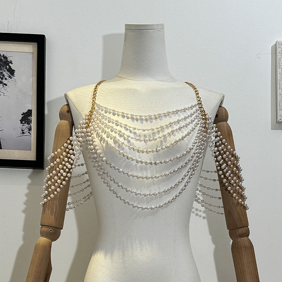 Многослойные сексуальные цепочки для тела из сплава и искусственного жемчуга для женщин