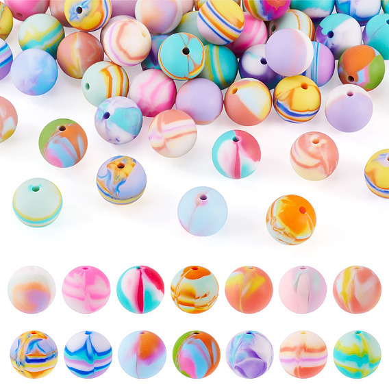 50экологически чистые силиконовые шарики для пищевых продуктов, круглые