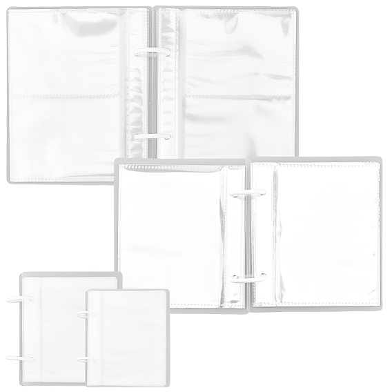2 наборы 2 стили 4/6 дюймовые фотоальбомы с отрывными листами на полипропиленовой основе, прямоугольные альбомы для хранения карт, вмещает до 100/50 фотографий