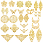 112 шт. 14 стили железные и сплавные филигранные люстры, компоненты, ссылки, Выводы по изготовлению свадебных головных уборов, золотые