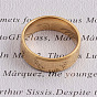 Minimalist Great Wall Pattern Couple Rings Ethnic Jewelry 8MM Gold