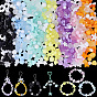 210G 7 Colors Transparent & Opaque Acrylic Beads, Mixed Shapes