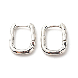 Brass Oval Hoop Earrings for Women, Cadmium Free & Lead Free