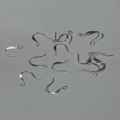 Crochets d'oreille en laiton, avec boucle horizontale, plaqué longue durée