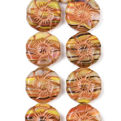 Чешские прессованные стеклянные бусины, цветок