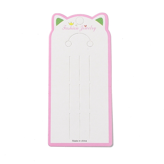 Rectangle Hair Clips Display Cards with Cat Ear
