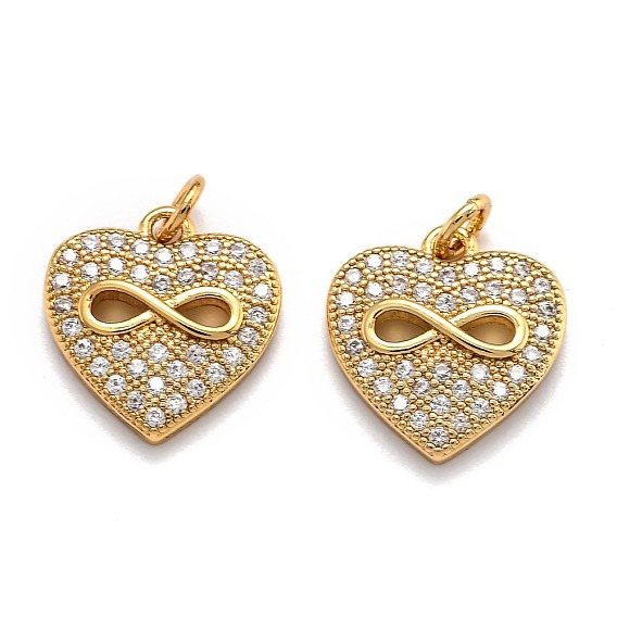 Латунные микро проложить кубического циркония подвески, долговечный, сердце