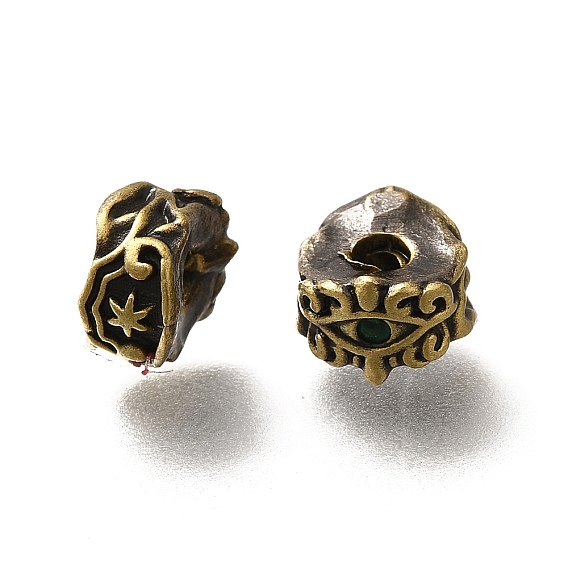 Латунные бусины, без кадмия и без свинца, стойки покрытие, долговечный, глаз