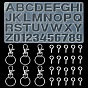 DIY Keychain Making Kits, Inclduing Number and Letter Design DIY Silicone Molds, Alloy Swivel Clasps, Iron Key Rings & Screw Eye Pin Peg Bails