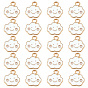 150Pcs Alloy Enamel Charms, Cloud with Smile Face
