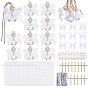Bouteilles de parfum en verre suspendues de voiture, avec étiquettes cadeaux, alliage avec pendentifs en strass cristal, sacs à cordon en organza, Accessoires décoratifs en satin de polyester, attaches métalliques des plastiques