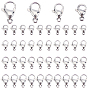80Pcs 4 Style 304 Stainless Steel Lobster Claw Clasps, Parrot Trigger Clasps
