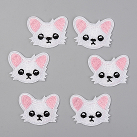 Computerized Embroidery Cloth Iron on/Sew on Patches, Appliques, Costume Accessories, Cat Shape