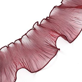 Плиссированная кружевная лента из полиэстера, для украшения одежды своими руками