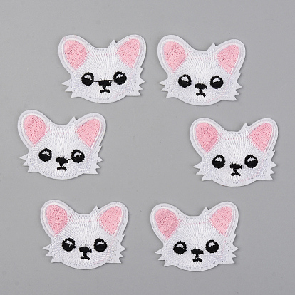 Computerized Embroidery Cloth Iron on/Sew on Patches, Appliques, Costume Accessories, Cat Shape