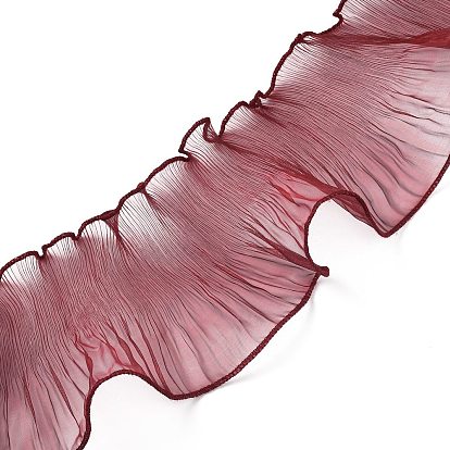 Плиссированная кружевная лента из полиэстера, для украшения одежды своими руками