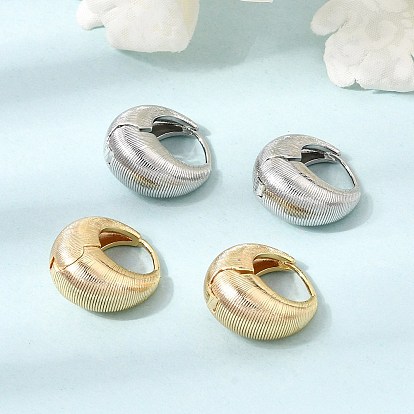 Brass Hoop Earrings for Women, Round