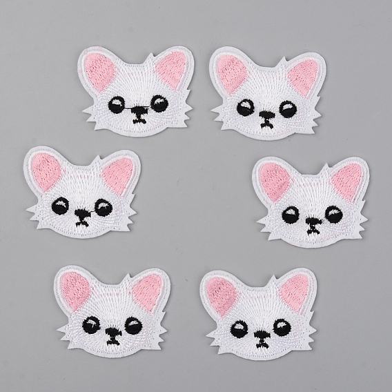 Computerized Embroidery Cloth Iron on/Sew on Patches, Appliques, Costume Accessories, Cat Shape