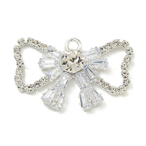 Подвески латунные горный хрусталь, без кадмия и без свинца, бантом прелести