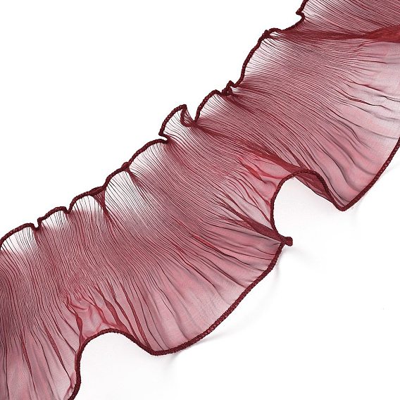 Плиссированная кружевная лента из полиэстера, для украшения одежды своими руками