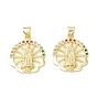 Стойка металлическая латунная микропрофилированная кубическая циркония подвески, реальный 18 k позолоченный, долговечный, плоские круглые с Девой Марией