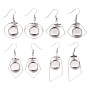 SUNNYCLUE DIY Earring Making, with Stainless Steel Dangle Earrings, Cabochon Settings