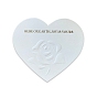 Embossed Rose Flower Paper Display Cards, for Press on False Nails Display, Arch/Square/Heart/Rectangle with Word, White