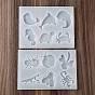 Sea Animals/Insects DIY Silhouette Silicone Pendant Molds, Resin Casting Molds, For UV Resin, Epoxy Resin Decoration Making