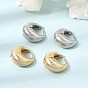 Brass Hoop Earrings for Women, Round
